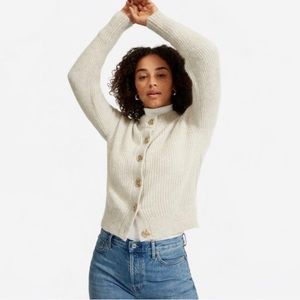 Everlane cropped alpaca cardigan size S